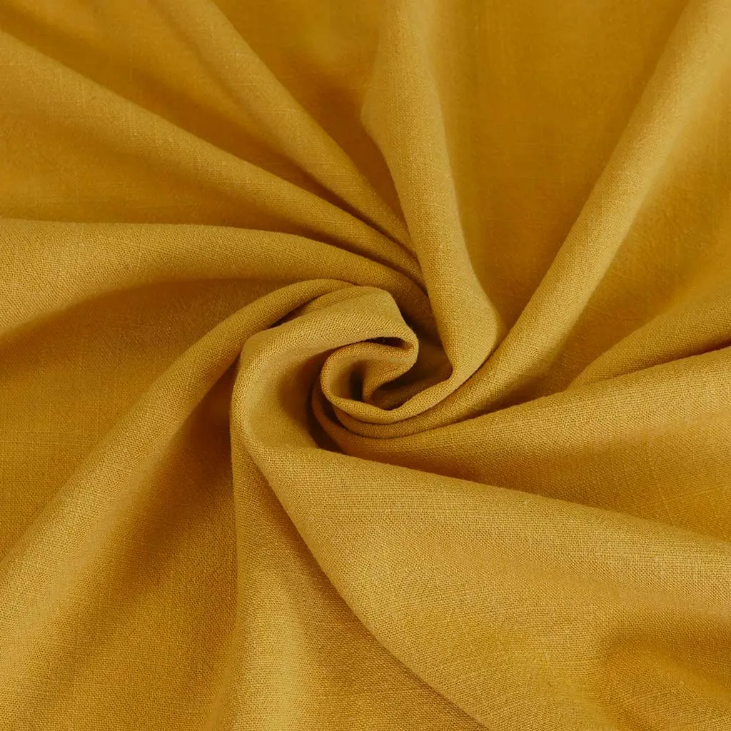 Spa - Honey Yellow, Viscose and Linen Woven Fabric Sample