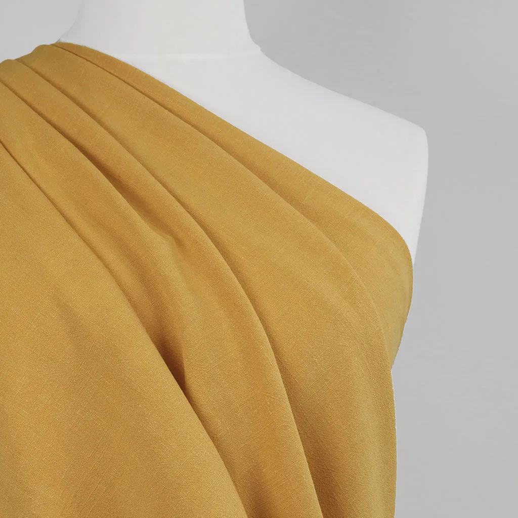Spa - Honey Yellow, Viscose and Linen Woven Fabric Sample
