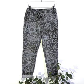 Super stretch glitter animal print trousers