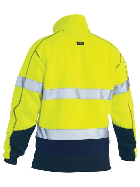 Taped Hi Vis 1/4 Zip Fleece Pullover With Sherpa Lining For Men