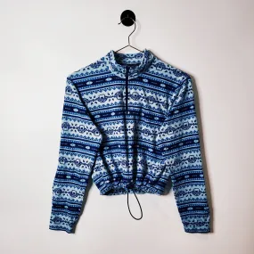 Vintage 90s Reworked Crop Fleece Top | Size 8