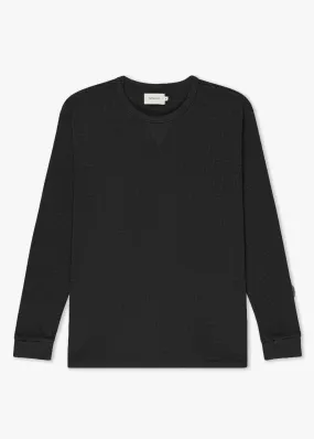 Waffle Knit Thermal - Black