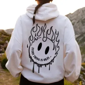 Women EVERYTHING IS OKAY Graphic Hoodies