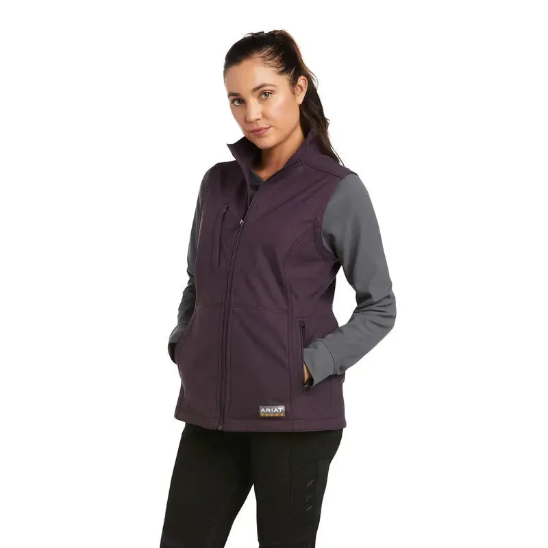 Women’s Ariat Rebar Stretch Canvas Softshell Vest – Durable, Flexible & Weather-Resistant