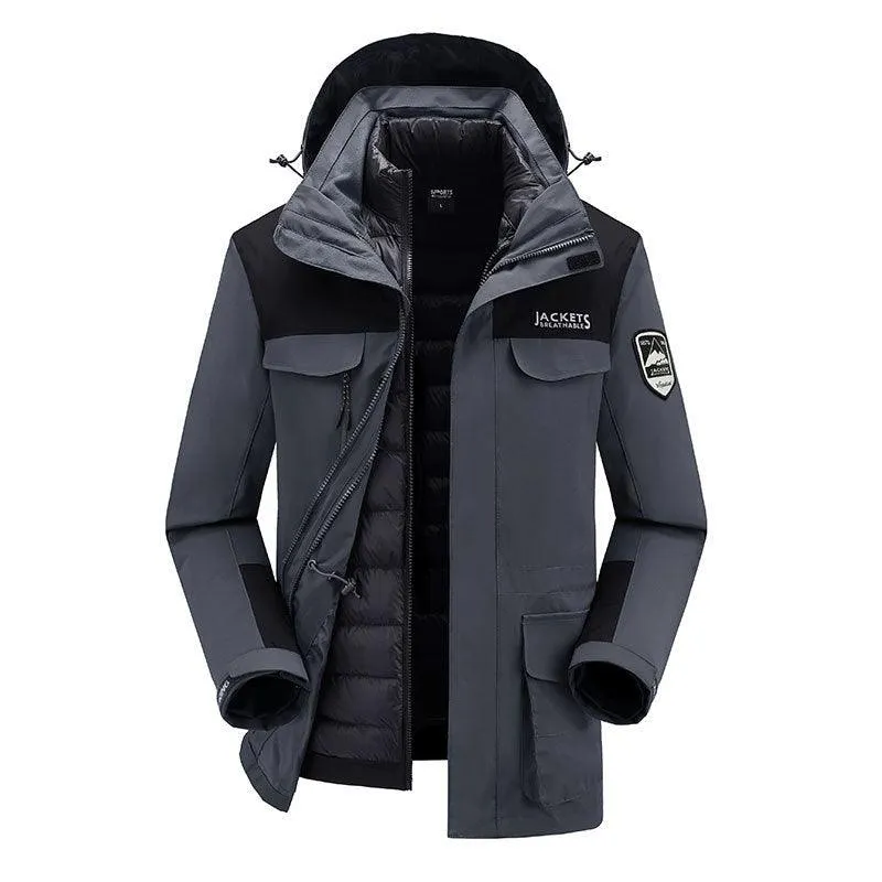 Women's Fashion Winter Down Jacket Liner Outdoor Three-in-one Shell Jacket