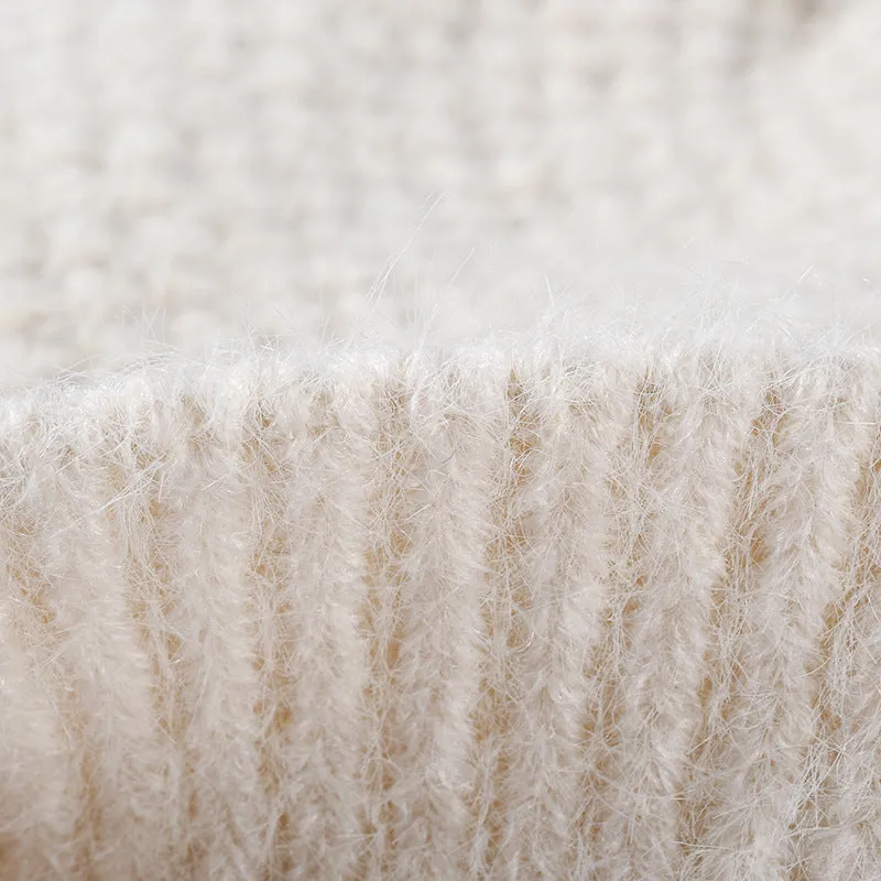 Women's Thermal Knit Beanie with Bow and Pompom