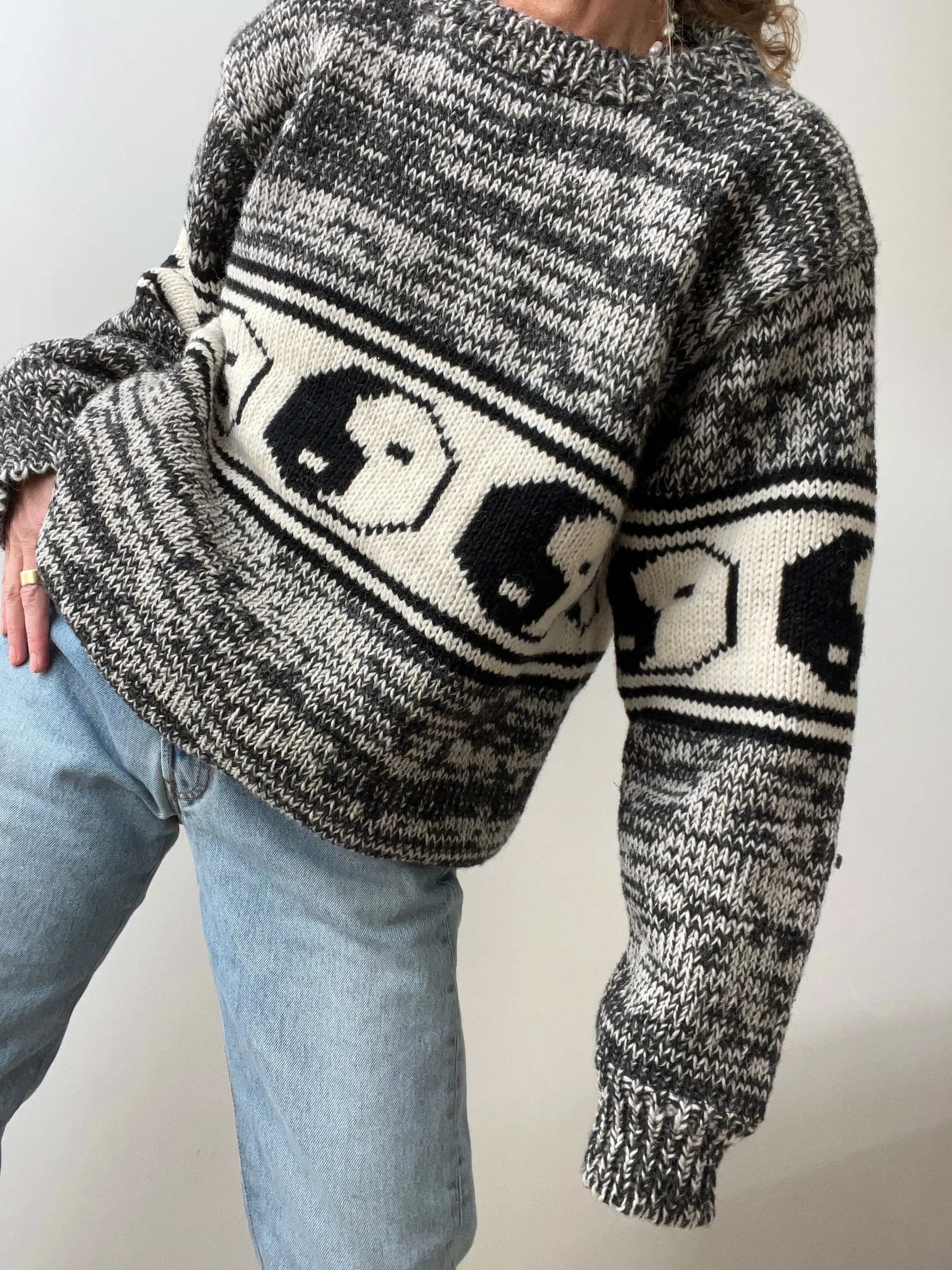 Yin Yang Handknit with Fleece
