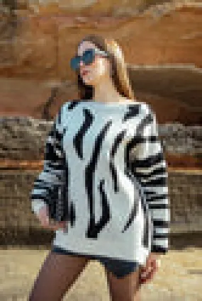 Zebra patterned sweater -